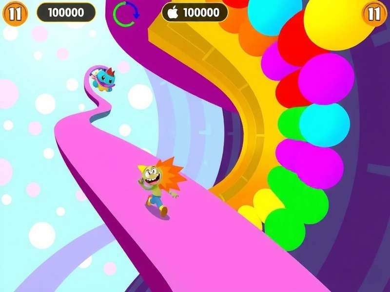 Holi Lightning Dash gameplay showing character running and collecting colors